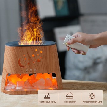Crystal Salt Stone Flame Aroma Diffuser