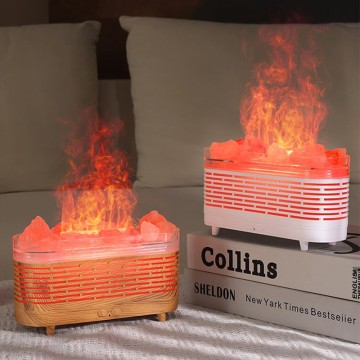 Wood grain crystal colored flame aroma diffuser