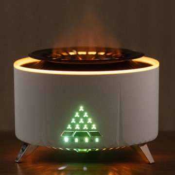 Lighted flame aroma diffuser