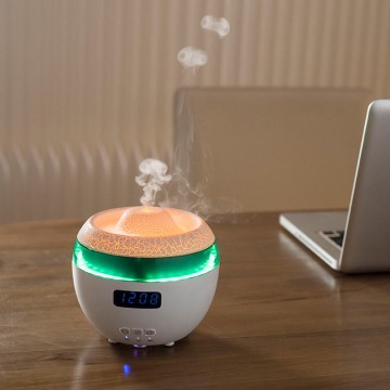 Desktop dynamic music ultrasonic flame air diffuser