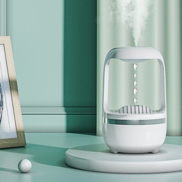Anti-gravity water droplet waterless diffuser